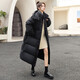 Duck (yaya) Veste à bas de froid extrême hors saison pour les femmes en hiver à capuche à longs genou épaissis épaissis à l'épaississement du froid nord-est [320 g de velours] beige (chapeau peut être détaché) l 165