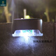 Solar lights, garden lights automatically light up at night, solar decorative wall lights, home outdoor waterproof garden step lights, balcony stairs, fence lights, warm light LED lights (black shell) 4 pieces (4 pieces without nail glue)