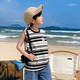 Zuoxi boys vest summer thin children's sleeveless T-shirt 2025 new sports vest big children's summer wear color bar 150
