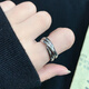 Shijun (SHIJUN) three-ring ring does not fade, trendy women, men's titanium steel tail ring, couple's double-ring meson simple black gold three-color index finger gift, three-color printing (5-10), leave a message for size when ordering