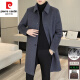 Pierre cardin (pierre cardin) double-sided wool coat men's long wool trench coat in autumn and winter thickened down liner sheep velvet coat men's LY23818 black (double-sided wool long style 3XL (160-170Jin [Jin equals 0.5 kg])