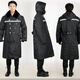Kuangqi Extra Long Military Coat Service Coat Winter Men's Coldproof Cotton Coat Thickened Detachable Labor Protection Waterproof Coat Black Velvet Coat Extra Long With Hood Extra Long 135cm