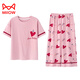 
Catman (MiiOW) pure cotton pajamas for women in 2024 new summer short-sleeved cropped pants thin casual outdoor wear suit seven-point: AD673 women XL