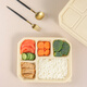 Baiji corn starch disposable lunch box biodegradable microwave lunch box with lid packed fast food lunch box 5 compartments * 20 sets