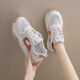 Belle step summer hollow casual shoes low-top shoes mesh shoes women's shoes sandals new leather thick-soled sports and leisure Forrest Gump shoes red brand code-breaking special-price/35 brand code-breaking special-price/