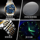 
OLEVS Swiss certified brand watch men's mechanical watch fully automatic luminous waterproof men's watch high-end men's watch double calendar OLEVS-6630 men-steel belt blue