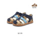 Ying's baby shoes boys' breathable sandals anti-slip 2024 spring and summer new blue and white checkered 130mm recommended foot length 130-135