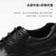 Goldlion men's leather shoes business retro thick sole heightening derby shoes G508430463AAA black 41