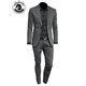 ANDSEEYOU trendy brand suit men Korean style business casual professional formal dress slim gray suit two-piece gray suit size 56 (remarks on pants) 165-180Jin Jin is equal to 0.5 kg
