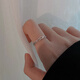 Yinao (yinao) 925 Sterling Silber Ring für Frauen Neues kleiner Pinky Index Finger Eins Ring Selbstdisziplin Heck Ring Geburtstag Valentinstag Geschenk für Selbstverletzungsring [Öffnung kann angepasst werden]