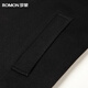 Romon long knee-length woolen coat for men in autumn and winter slim fit removable 90% down lining windbreaker jacket for men