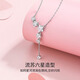 Crystal star 925 silver necklace women's birthday gift for girlfriend tassel clavicle chain high-end pendant best friend