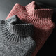 Pash Men's Cashmere Sweater 100% Cashmere 24 Autumn and Winter New Style Flower Turnis Neck Thicken Knitted Sweater TRC-1477 Flower Turnis Red 2XL