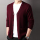 100% wool thickened classic knitted cardigan sweater for men in autumn and winter new pure wool sweater for men's outer wear Zhongcai XL 180/96A(115)