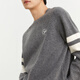 PEACEBIRD Men's Sweater Casual Autumn and Winter Striped Texture Men's Sweater Fashion Lazy Style Gray (Loose) 3 XL