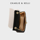 CHARLIE&KELLI brand CK light luxury bag women's bag shoulder bag women's crossbody bag rhombus small square bag Chinese Valentine's Day gift black Jingcang Suda gift bag packaging