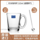 Ouxin Ouxin imported coffee cup transparent glass water cup lead-free tea cup milk tea cup creative European Internet celebrity style cup fashion 315ML two