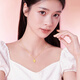 Saturday Blessing Tulip Gold Necklace Women's Gold Pendant Birthday Gift Price Approximately 4.69g Round Card-40+5cm