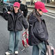 
Pudding fish girl jacket children's jacket autumn and winter clothes medium and large children Korean casual top three-in-one fashionable girls top 983 jacket thickened jacket + inner liner 160