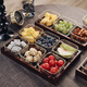 Genasi glass fruit plate living room light luxury creative snack compartmented dry fruit plate Nordic ins internet celebrity snack candy plate