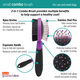 HARTZ dual-purpose combing brush for cats and dogs, stainless steel teeth to remove floating hair, nylon bristles smooth and shiny, ergonomic handle