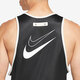 耐克NIKE男 运动背心 篮球训练 柔软舒适 DX0334-010 黑白XXL