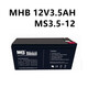 Fujian Hua MHB battery MS1.3 MS4.5 MS7 MS9 MS1712V7AH elevator UPS power supply 12V9AH
