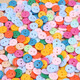 Color mixed resin color bread buttons kindergarten early education two-hole button cufflinks 11.5mm color mixed pack 1 pack 50 pieces in total