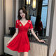 Tangjun Nightclub Sexy Women's Clothing Sleim Nightclub Sexy Dress Massage Massage Short Dress Press Prome Prome Black [726 моделей] L предлагает 100-110JIN [JIN равно 0,5 кг]