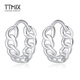 TTMIX platinum earrings pt950 women's platinum earrings Mobius earrings six-ring buckle for girlfriend 3.1-3.3g