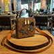BAIZILI brand genuine leather bag women's bag 2025 new light luxury retro embroidery high-end fashion cartoon one-shoulder small square bag color block/cloth label (counter gift box set)
