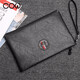 Kuh Herren Handtasche Mode Clutch Bag Herrenbeutel großer Kapazität Umschlagbeutel Casual Handtasche Tasche Herren C-9818 Schwarz