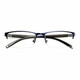 Glasses frame, myopia glasses for men and women, anti-blue light half-rim glasses frame, optical myopia glasses frame, customized with degree from 100 degrees to 600 degrees, black frame, 300 degrees