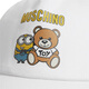 Moschino (MOSCHINO) children's Teddy Bear and Minion co-branded peaked cap HMX01N LOA04 white 58
