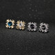 Mengyi Shining Crystal Shield Brooch Men Cross Corsage Pin Suit Shirt Collar Pin Badge Fake Collar Buckle Pair Gold Background White Diamond