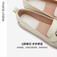 MARIE CLAIRE2024春新款简约耐走一脚蹬单鞋针扣渔夫鞋554-11162 陶瓷乳白554-11162 35
