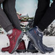 
Zuli Jianai Daddy's Old Man Shoes for Women in Autumn and Winter Wool Cotton Shoes for Leather Waterproof Middle-aged and Elderly Mother's Shoes for Anti-Slip Soft Sole Snow Boots 9209 Large Cotton Women's Black Rose Red 39