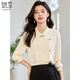 She enjoys long-sleeved shirts for women, new retro revival, Chinese style button-up shirts, women's new Chinese style tops T143C2442