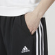 阿迪达斯（adidas）男裤子 25夏新款运动裤跑步健身训练短裤快干透气休闲宽松五分裤 IC1484/经典黑/经典三条纹 XL 10072263280253 185