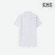 C'N'C【轻奢衣服】CNC男装25春夏新款短袖衬衫男品牌刺绣图案衬衣 白色 50(175/92A)