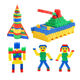 Desarrollo de juguetes para niños de Yueyue bloques de construcción de aprendizaje intelectual juguetes niños y niñas ensamble juguetes cabezales de cohete 403 tabletas (bolsa) + dibujos