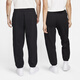 Nike (NIKE) official men's plus velvet trousers, wardrobe trousers, knitted loose casual embroidery, personalized soft DX1365 010 black/white L