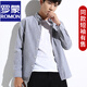 ROMON Oxford long-sleeved shirt men's spring and autumn business casual Korean style middle-aged and young slim shirt student clothes long sleeves * black 9928 M 38 (165)