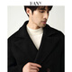 Hanny (Hany) [super épais voile de chameau manteau de marine] veste en laine masculine en laine à double se veste en laine pour hommes à double poitrine hivernale mo qiuli noire noire [version personnalisée à une seule taille] xl (52) [suggéré 170-190jin [Jin est égal à 0,5 kg]]]]
