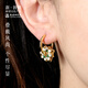 Dunhuang Research Institute Dunhuang pattern and color stacked earrings Museum cultural and creative temperament high-end earrings for women as birthday gifts for girlfriends Flower Room