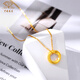 Chinese jewelry birthday gift for girlfriend gold pendant women's gold Möbius ring pendant necklace set chain clavicle chain