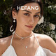 HEFANG He Fang Jewelry Rose Ribbon Necklace Silver Clavicle Chain Light Luxurious and High-end Birthday Gift for Girlfriend Necklace