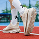 
KMKT [Putian High-version] Men's Shoes Summer Cushioning Casual Running Shoes Men's Trendy Shoes Student Sports and Casual Shoes Beige WD-9908 39