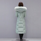 Austrian down jacket women's winter new fashion thickened fox fur mid-length knee-high trendy jacket green XL