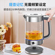 MIJI kettle electric kettle hot water kettle home office large capacity electric kettle glass kettle blue light water boiling visualization 1.7L hot product upgrade one-click constant temperature